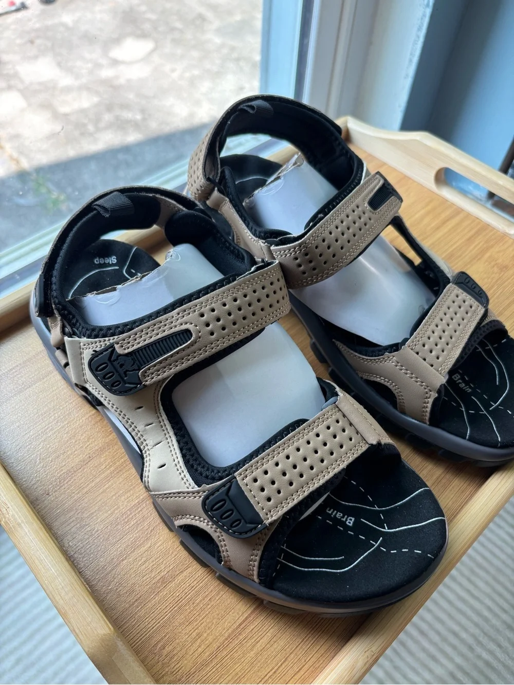 Women’s Beige Adjustable Strap Sandals - Casual Comfort